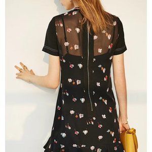 Ted Baker Zolba Floral Back Dress Black